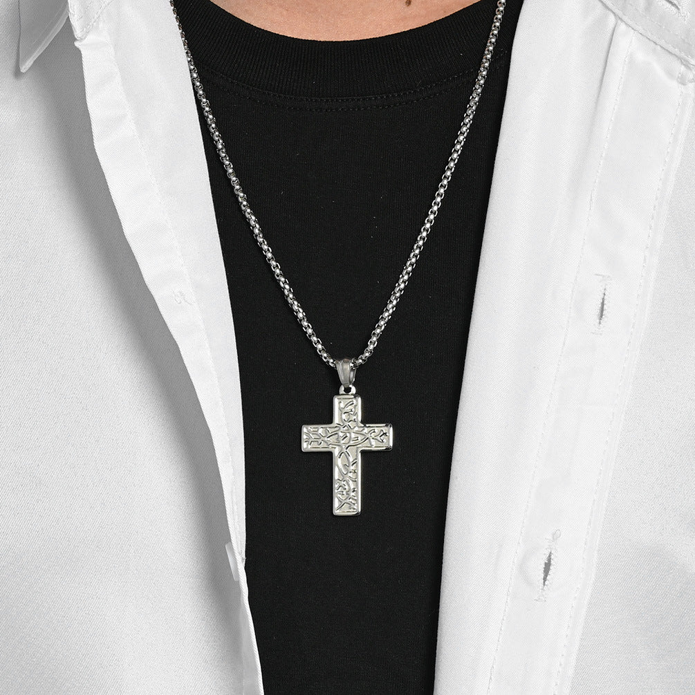 Stainless Steel Cross Vintage Necklace