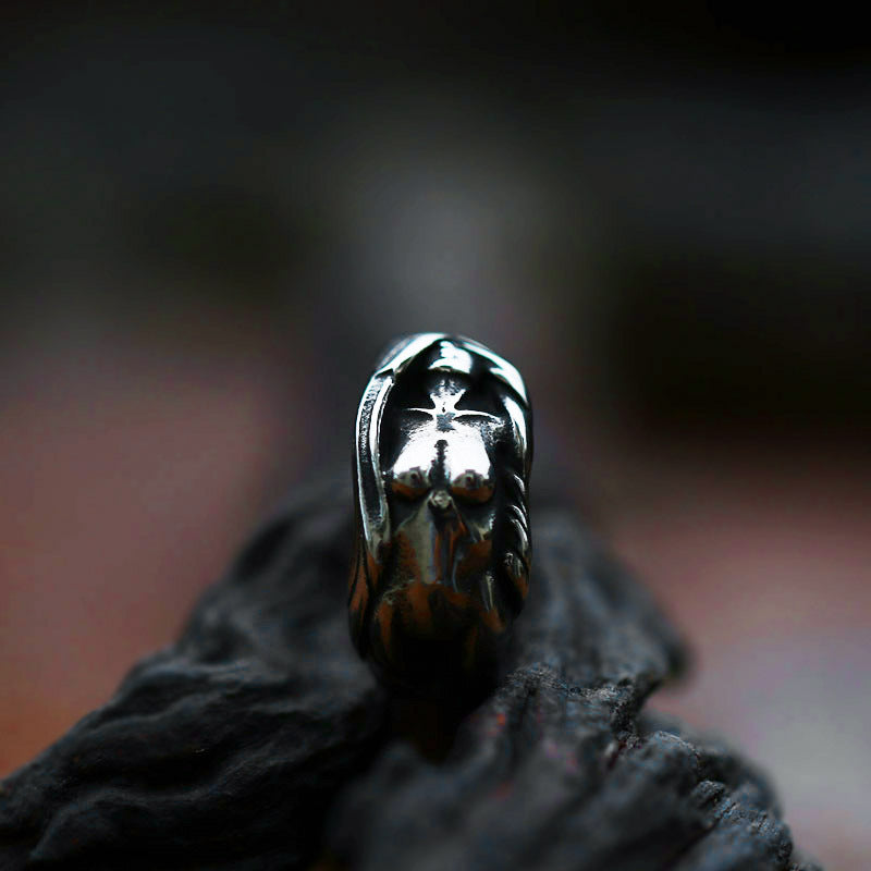 Titanium Steel Retro Open Ring for Men - Wholesale Stainless Steel Venus Muse Design