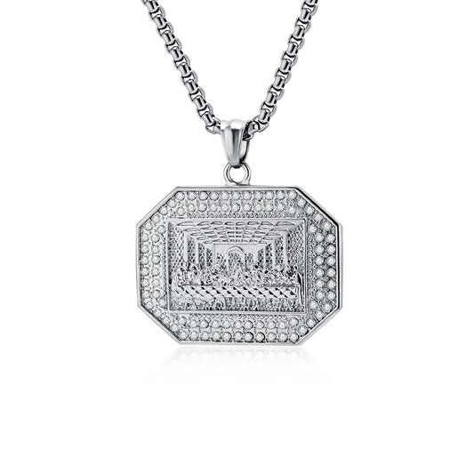 Cross-Border Europe and US Last Dinner Titanium Steel Necklace