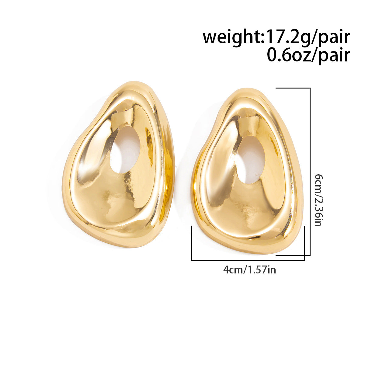 Planderful Liquid Metal Waterdrop Earrings Geometric Statement For Modern Women Vienna Verve