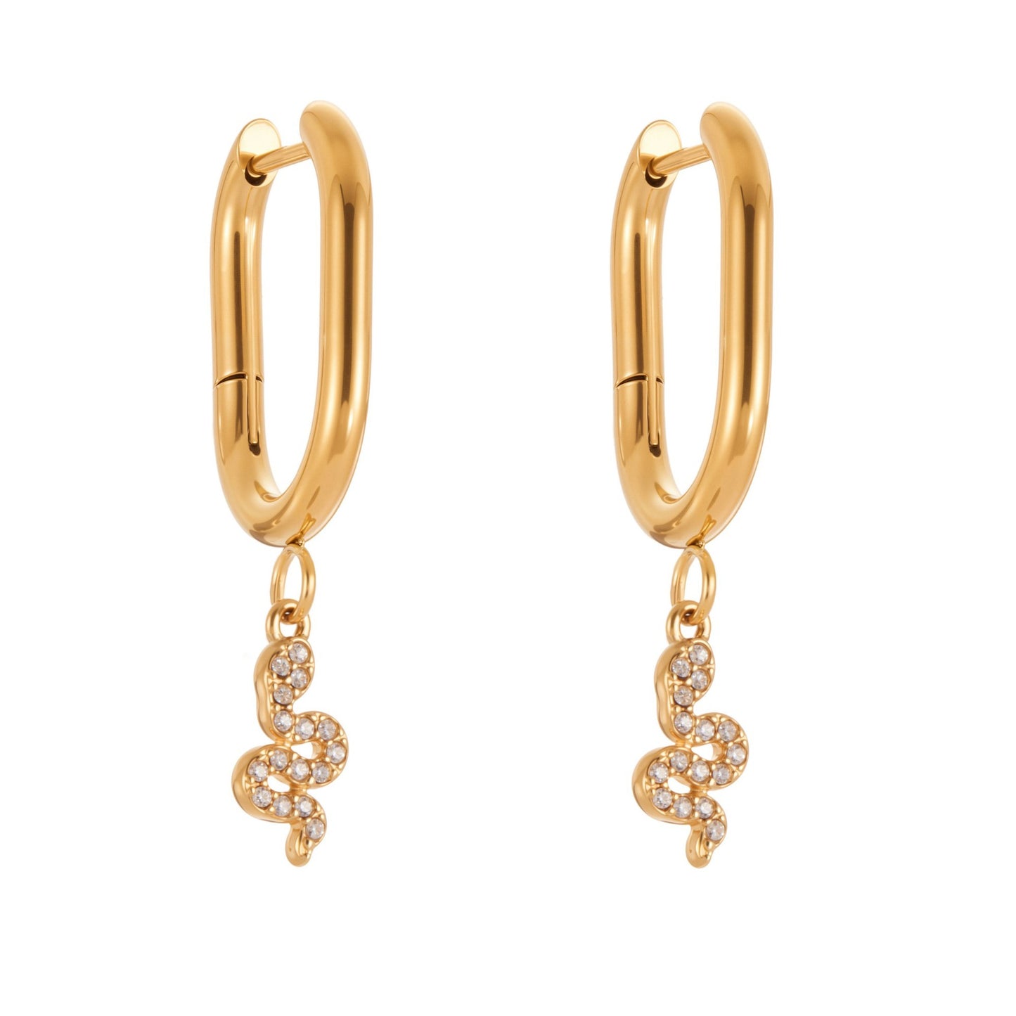 Planderful Zircon Earrings Exquisite Gold Plated For Women