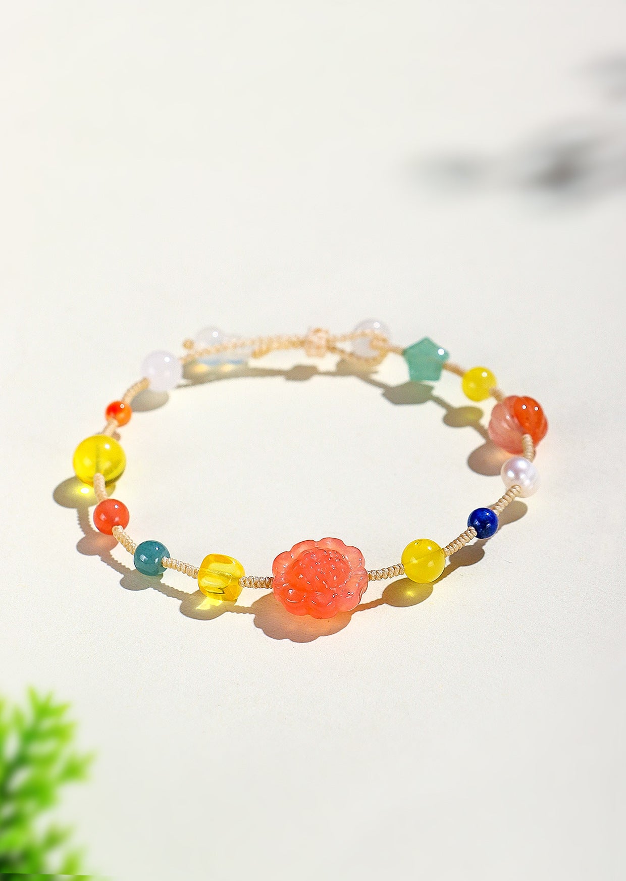 Planderful Fortune's Favor Bracelet – Hand-Woven Crystal Design