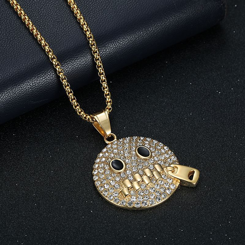 Rhinestone Necklace – Statement Hip Hop Pendant