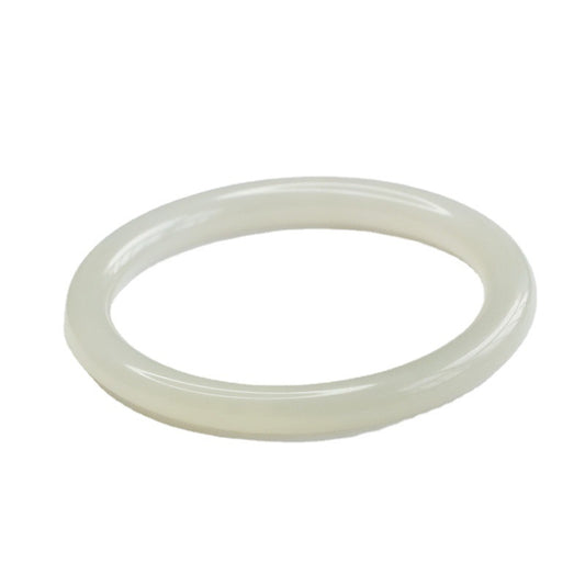 Smoke-Purple Hetian Jade Round Bangle