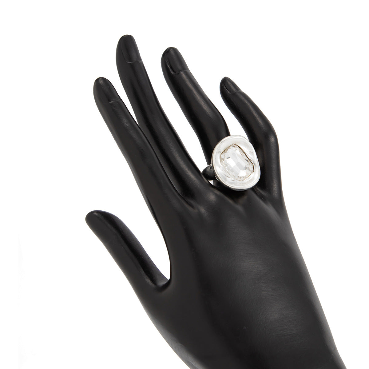 Planderful Vienna Verve Zircon Ring For Women Elegant Cross Design Silver Geometric Statement Jewelry