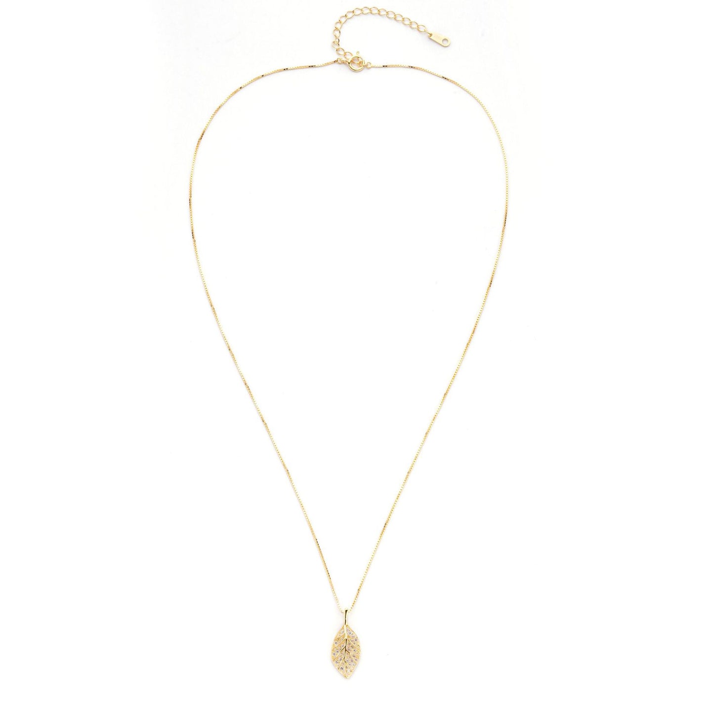 Korean Version S925 Sterling Silver Jade Leaf Necklace Female