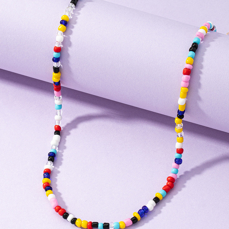 Vibrant Beaded Necklaces in European and American Style with Customizable Elegance and Flexibility