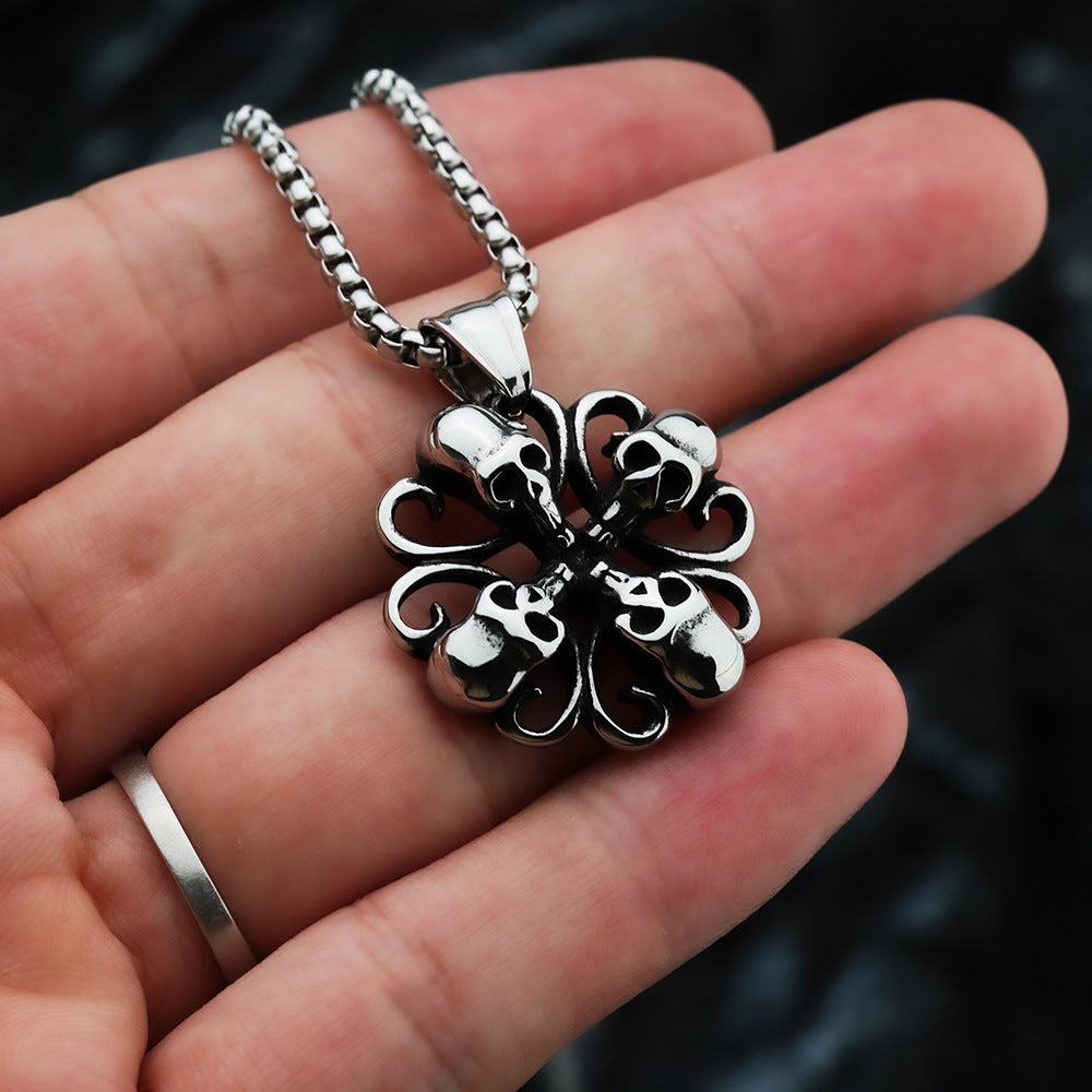 European And American Retro Men's Pendant Gothic Skull Necklace