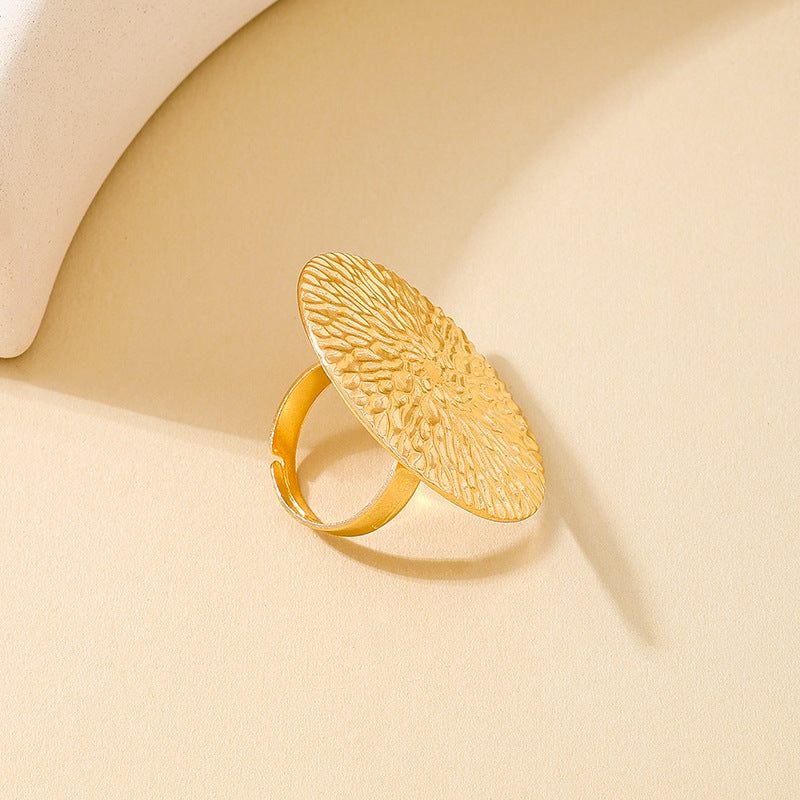 Fashionable Metal Bow Sunflower Ring for Women by Planderful