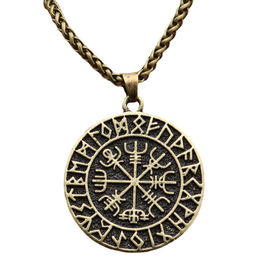 Viking Guardian Totem Pendant - Norse Legacy Metal Necklace
