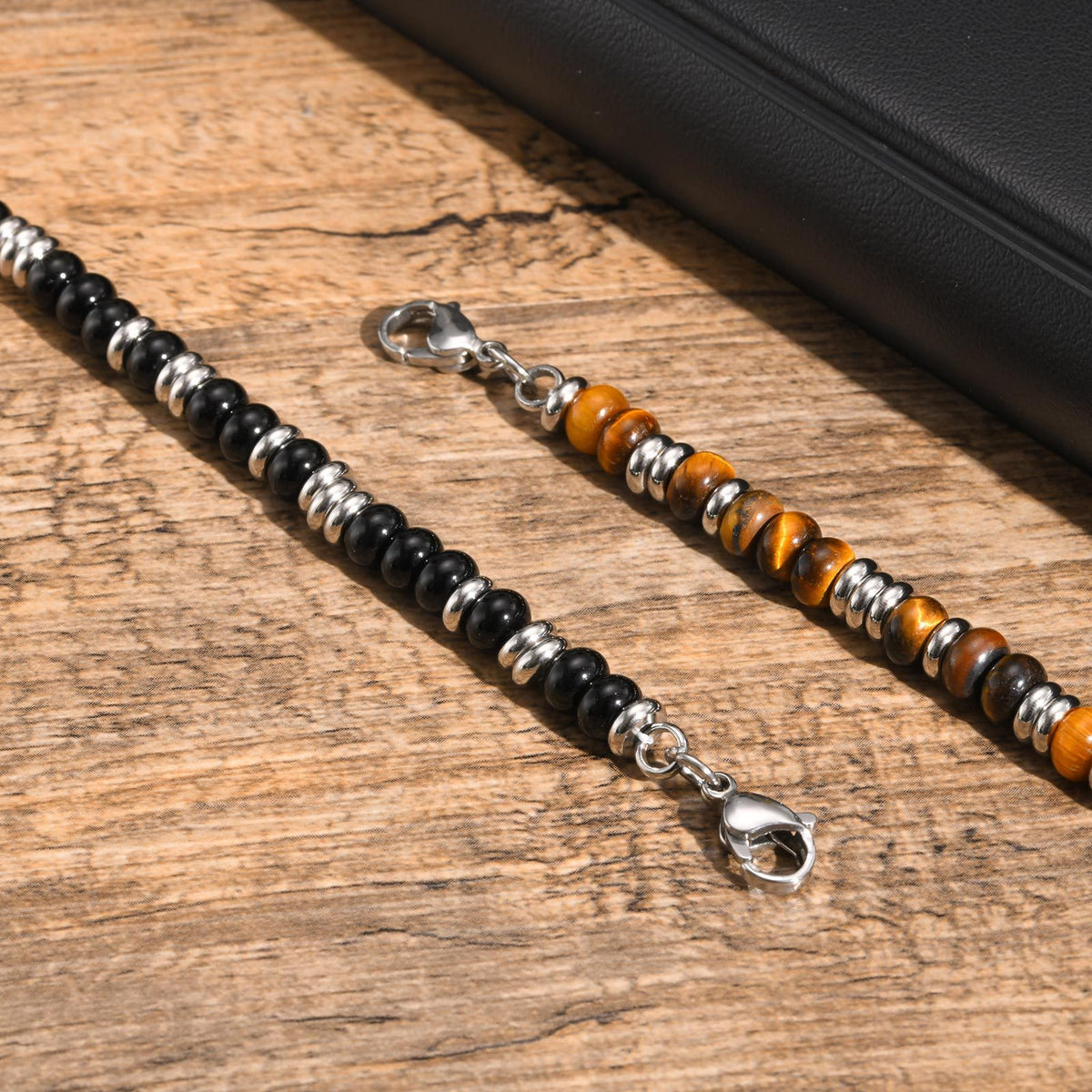 Tiger's Eye Stainless Steel Bracelet for Men