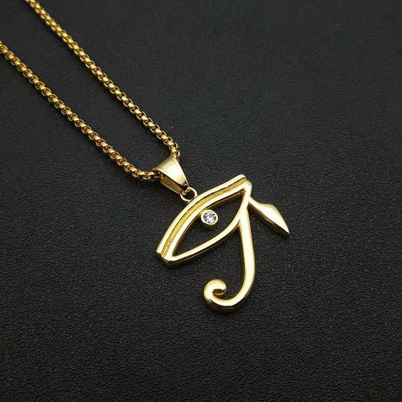 Steel Necklace – Vintage Egyptian Amulet