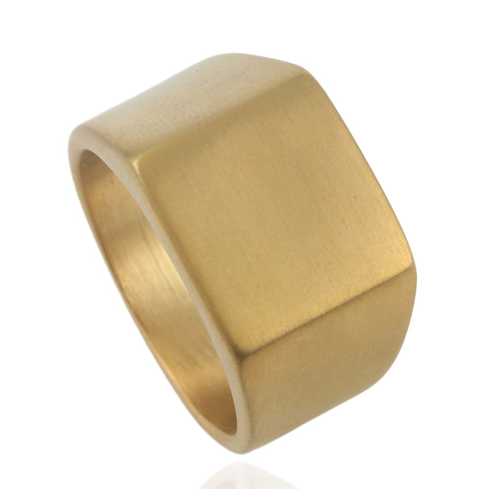 Titanium Steel Versatile Square Ring for Men and Women - Trendy Fashion Accessory