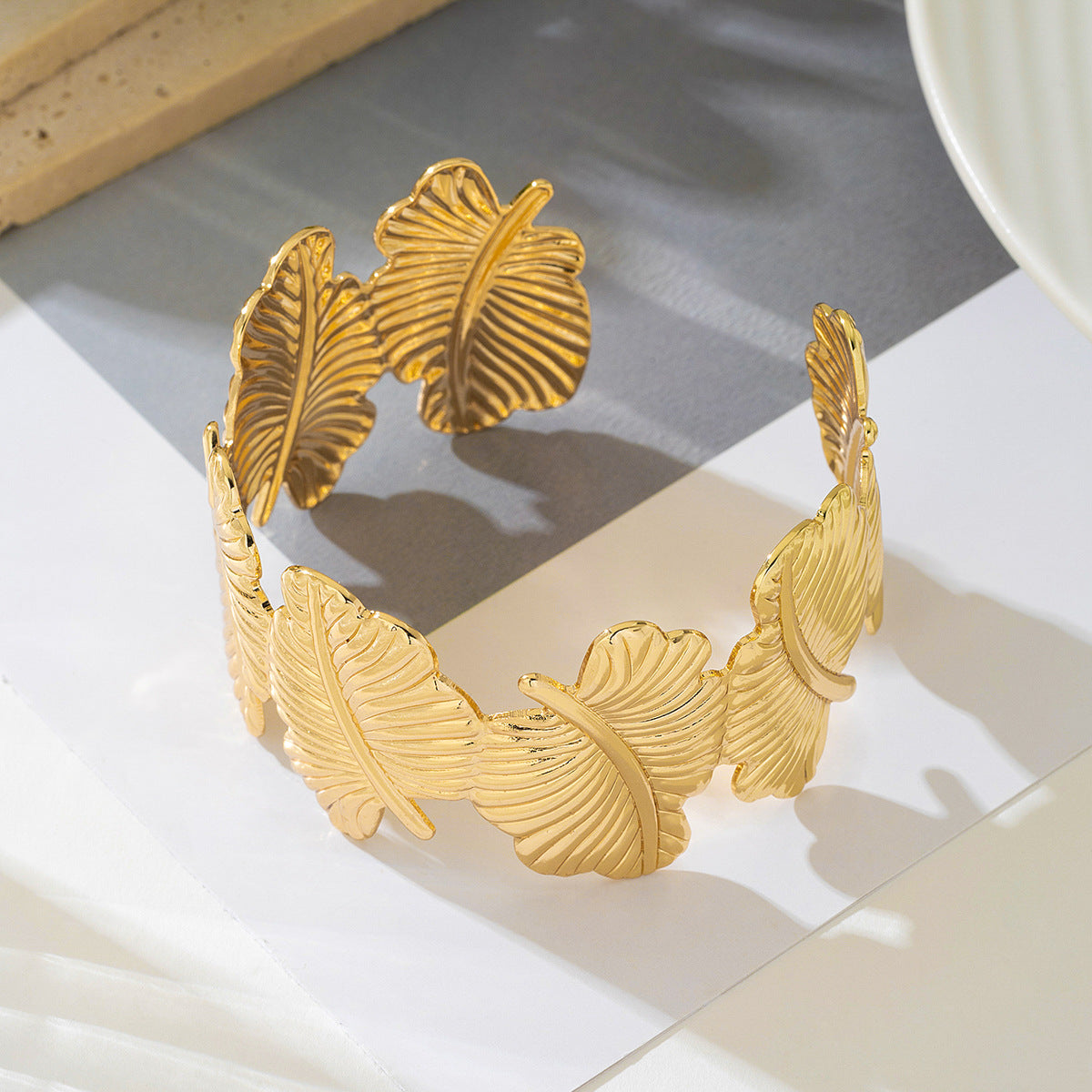 Stylish Metal Leaf Jewelry Set for Women by Planderful