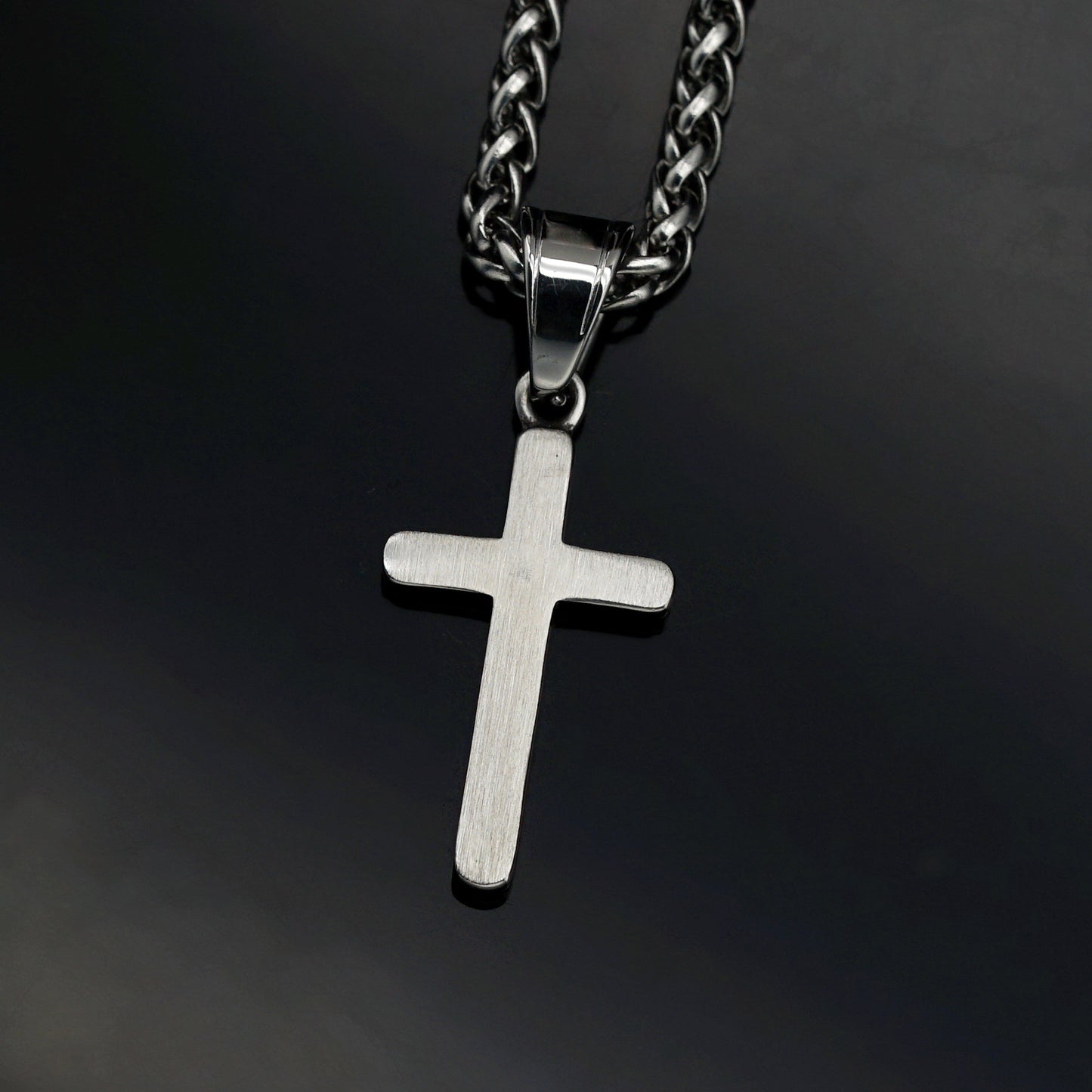 Steel Necklace – Minimalist Cross Necklace