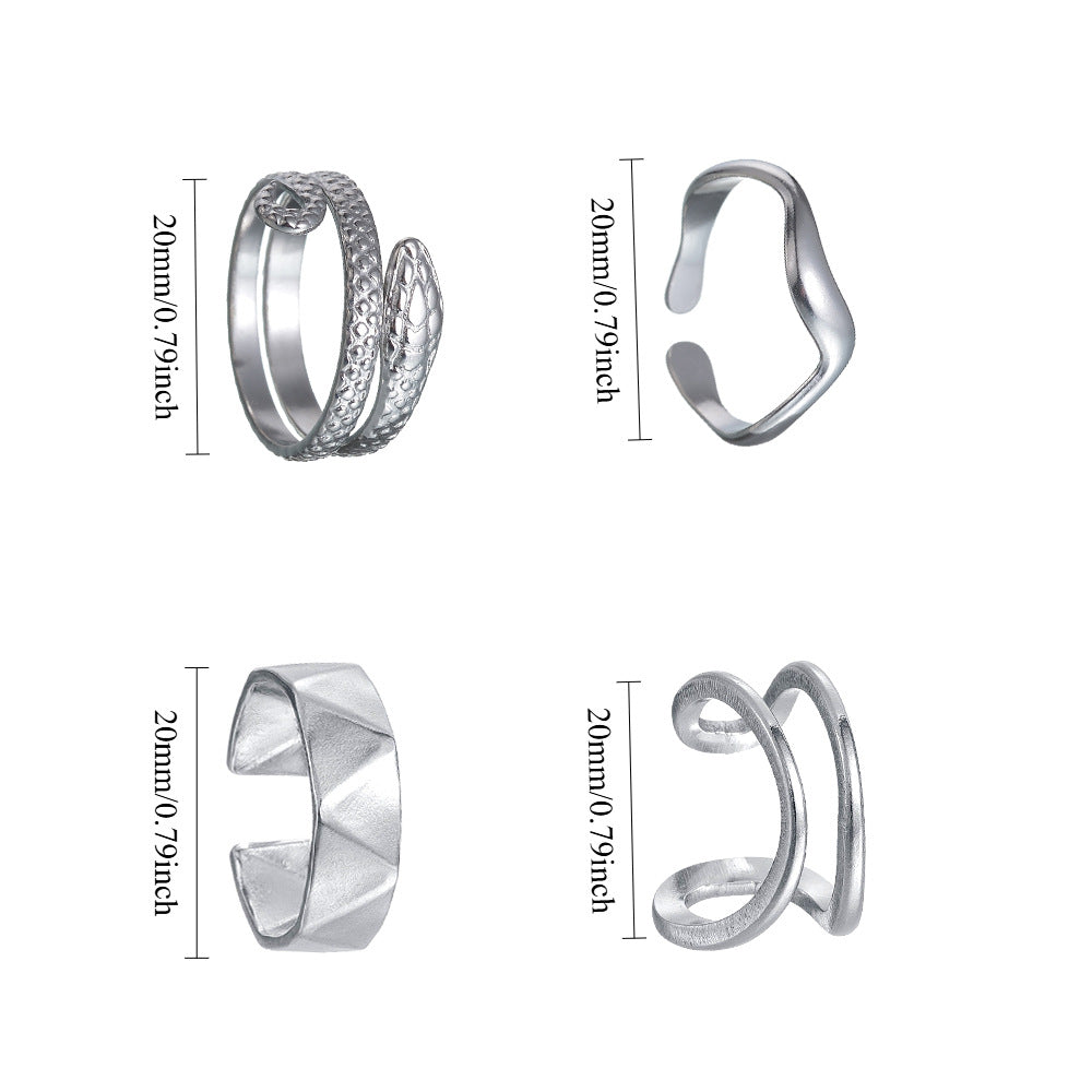 Planderful Genie Hip Hop Ring Open Design For Hip Hop Fans