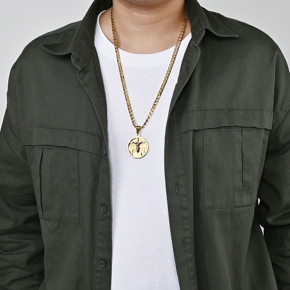 European And American Style Hiphop Exaggerated Cross Necklace
