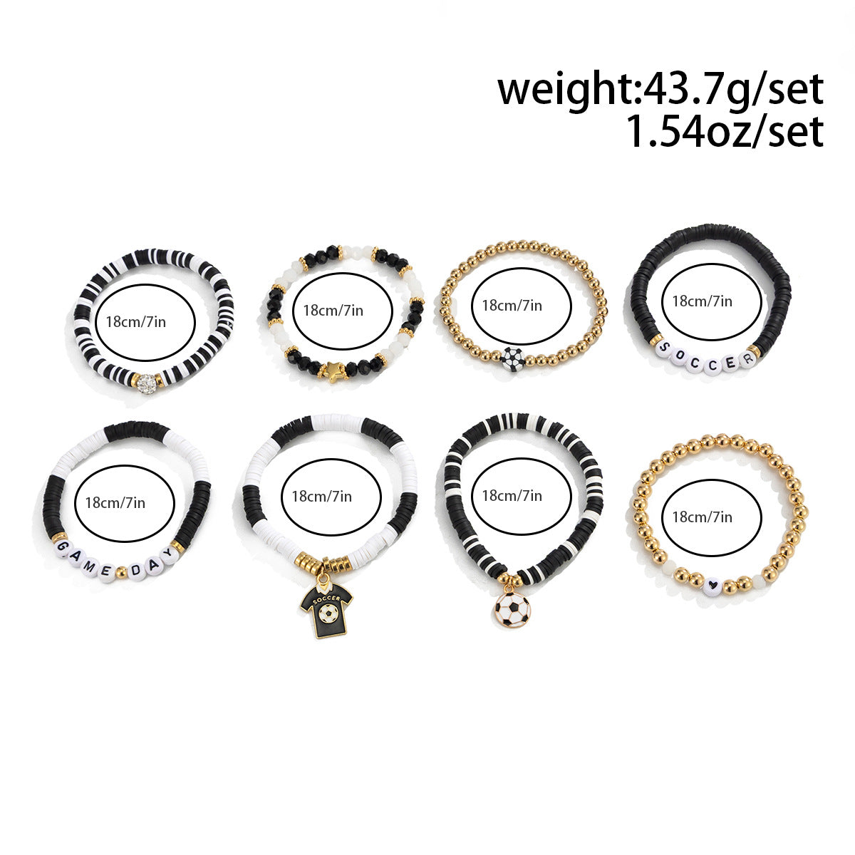 Planderful Premium World Cup Football Bracelet Europe United States Stacked Pendant Jewelry For Fans