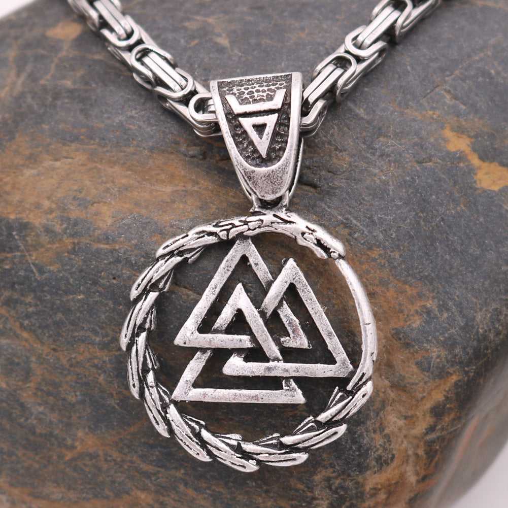 Viking Celtic Knot Titanium Steel Necklace for Men - Norse Legacy Collection