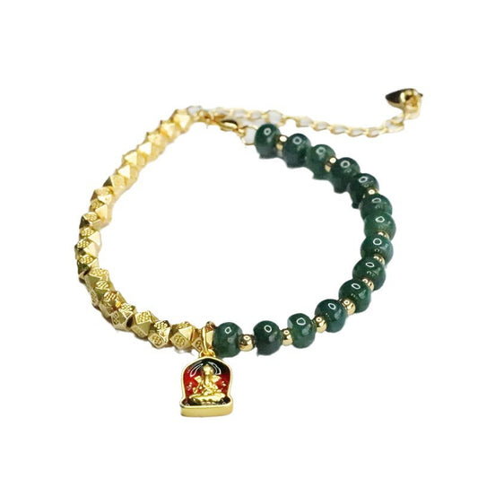 Blue Water Jadeite Abacus Bead Style 2 Bracelet