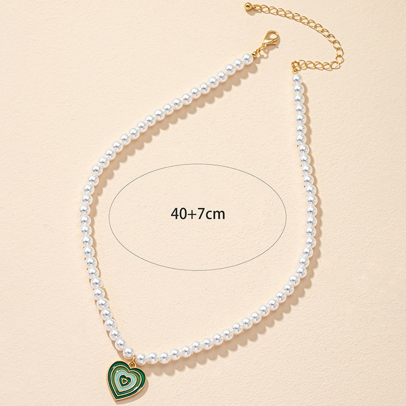 Exaggerated Personality Handmade Collar Necklace with Imitation Pearl Pendant