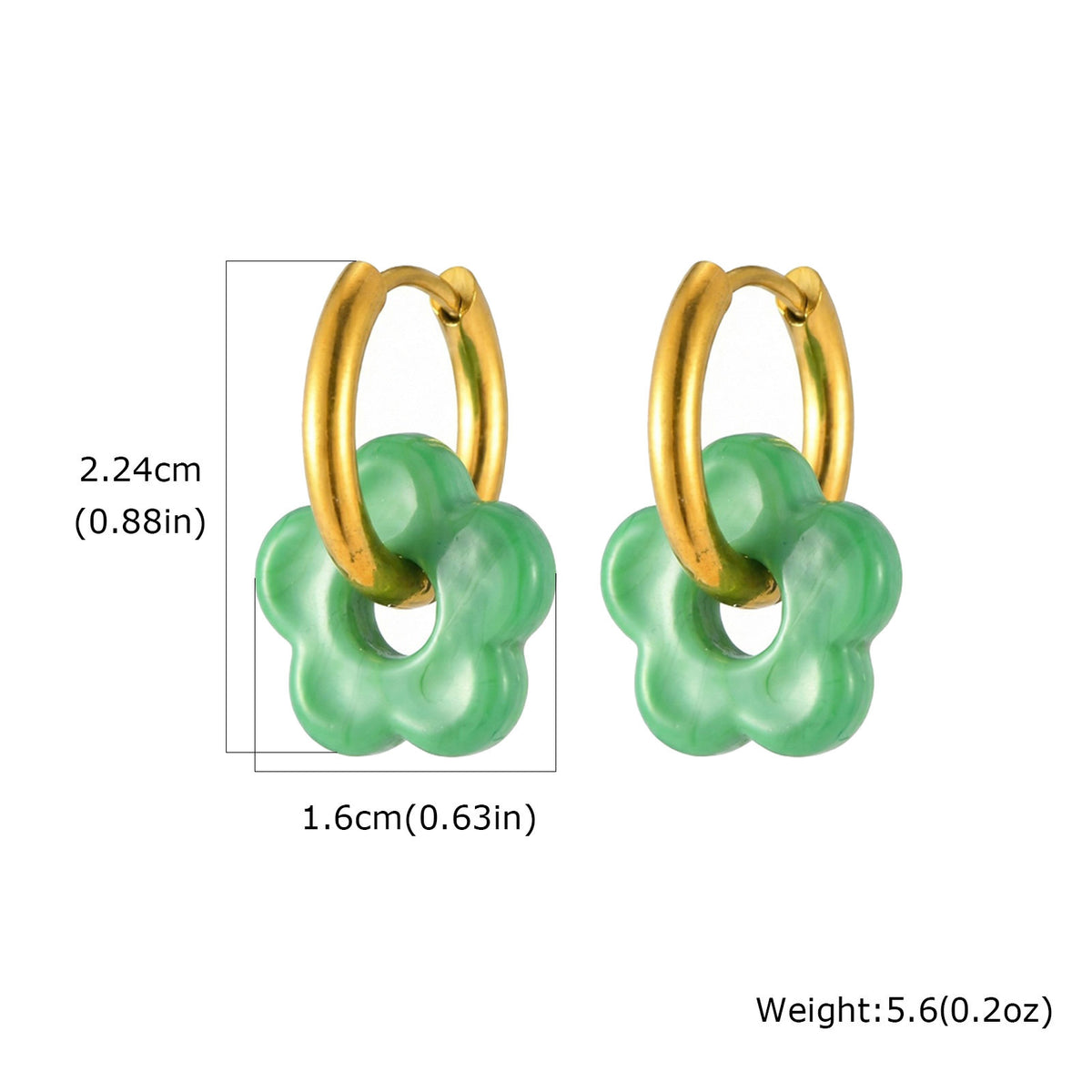Stainless Steel Floral Earrings