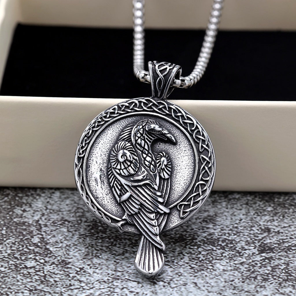Vintage Viking Stainless Steel Pendant Necklace