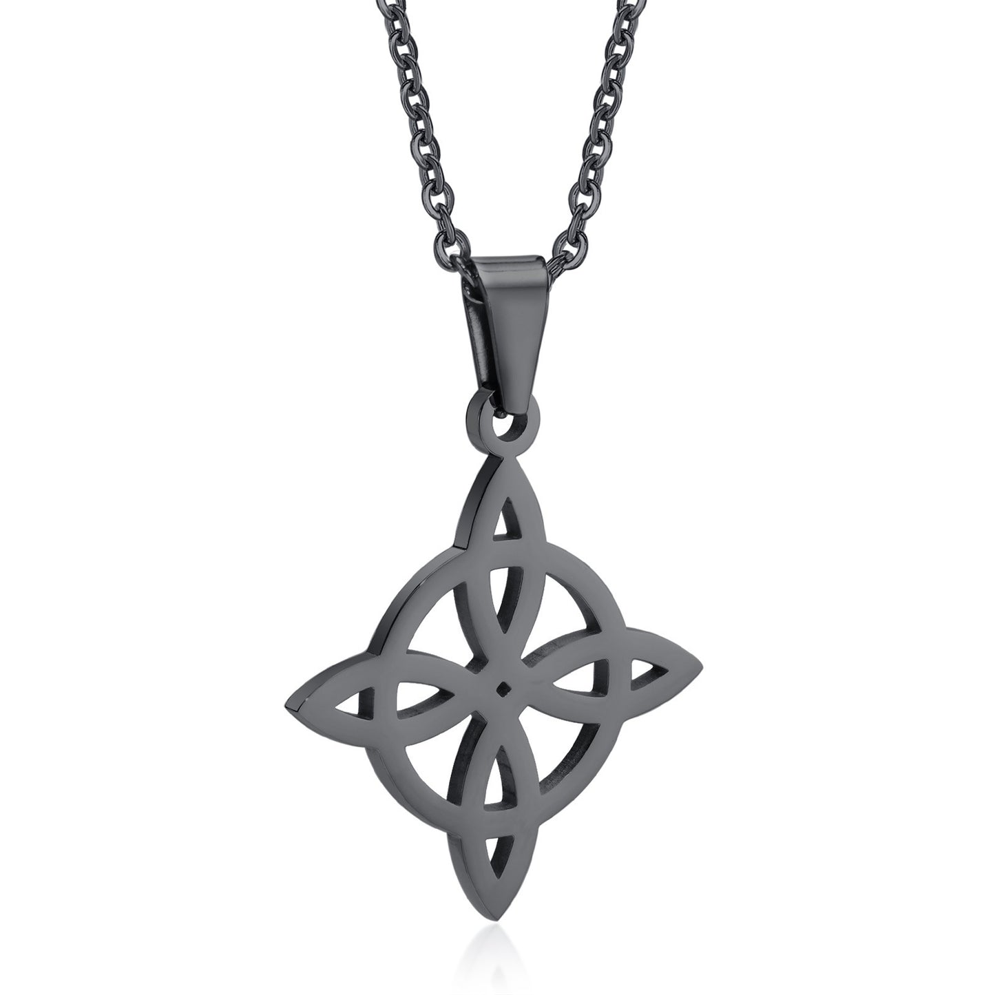 Stainless Steel Celtic Knot Pendant Black Men for Men