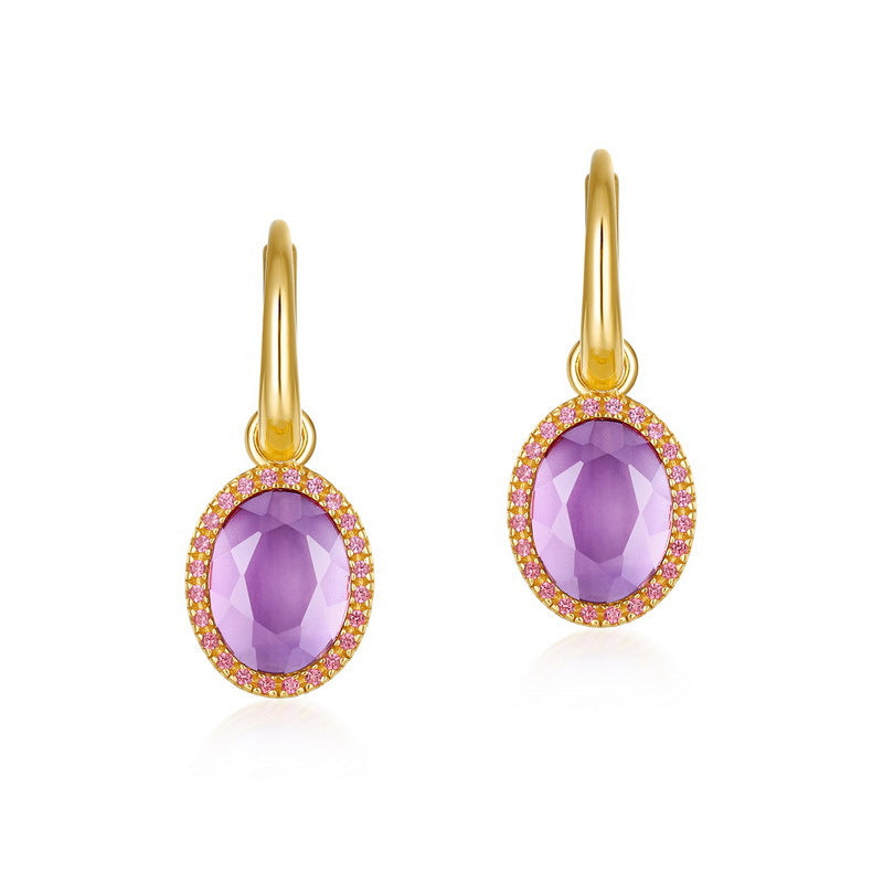S925 Sterling Silver Crystal Signature Stud Earrings