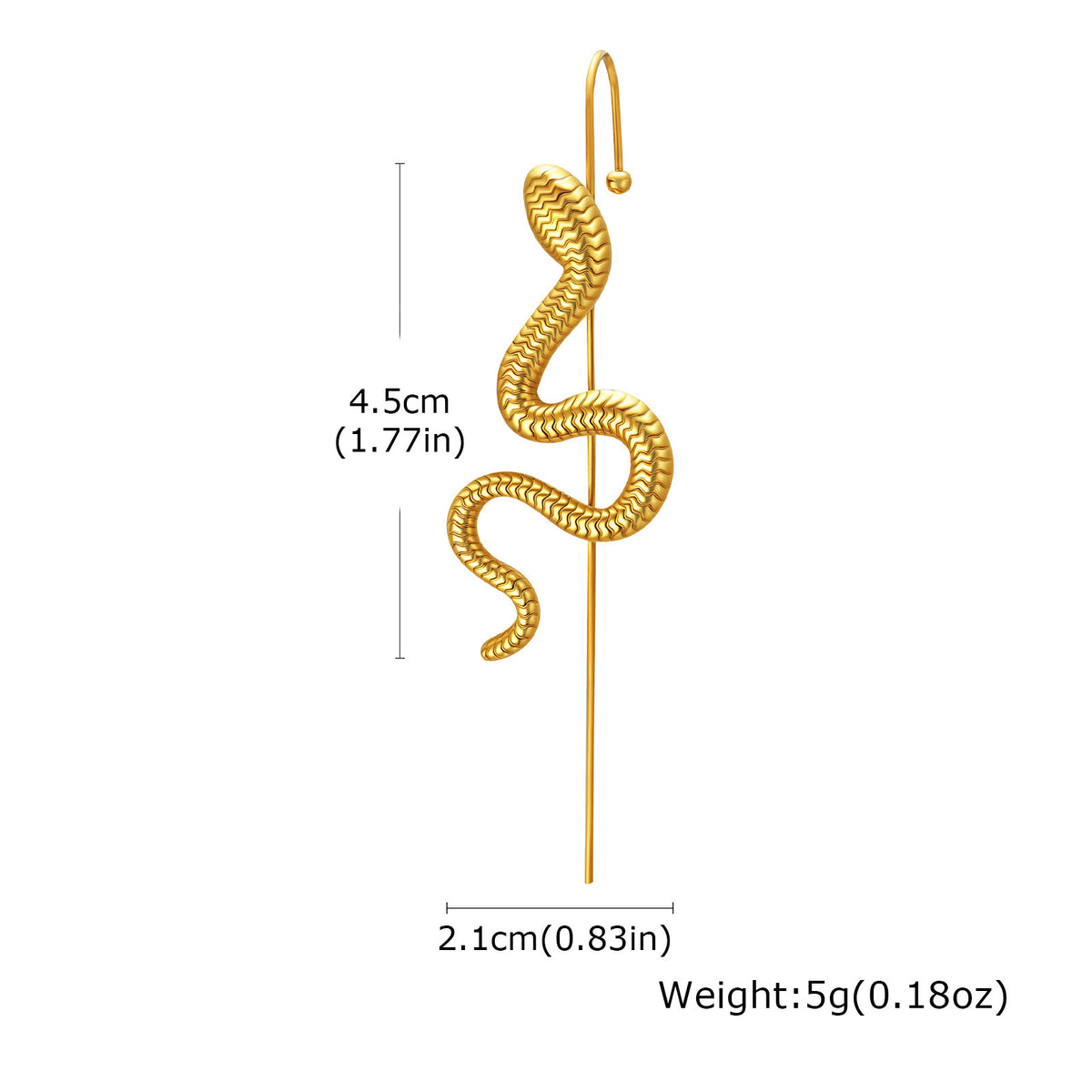 Stainless Steel Snake Earrings