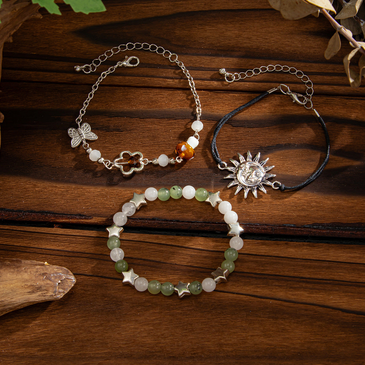 Planderful Vienna Verve Ethnic Wind Star Bracelet For Women Retro Gravel Statement Jewelry