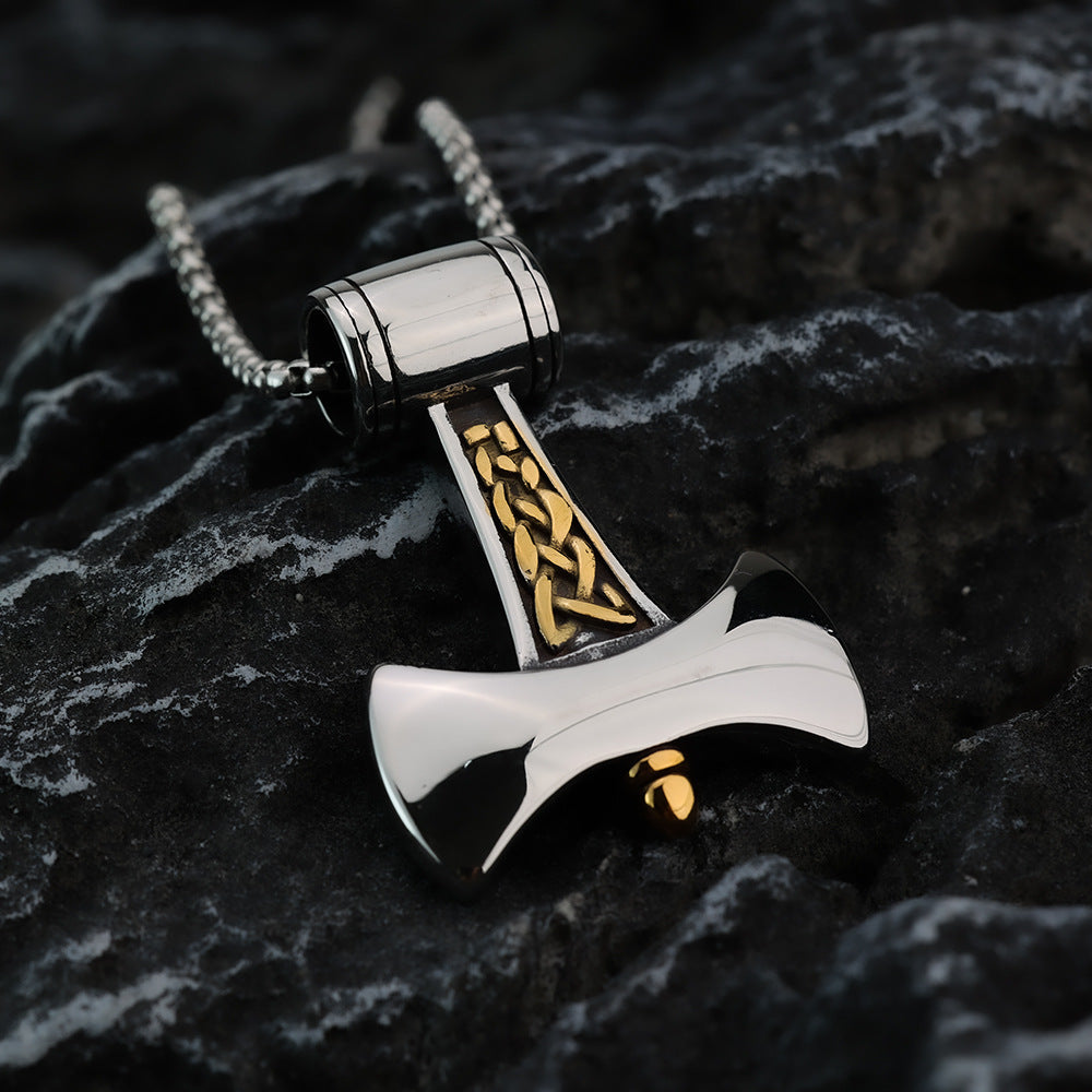 Planderful Shop Thor Hammer Pendant Norse Mythology Premium Glossy Stainless Steel For Men