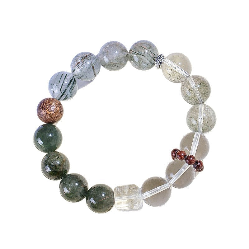 Planderful Fortune's Favor Bracelet – Natural Green Crystal Beads