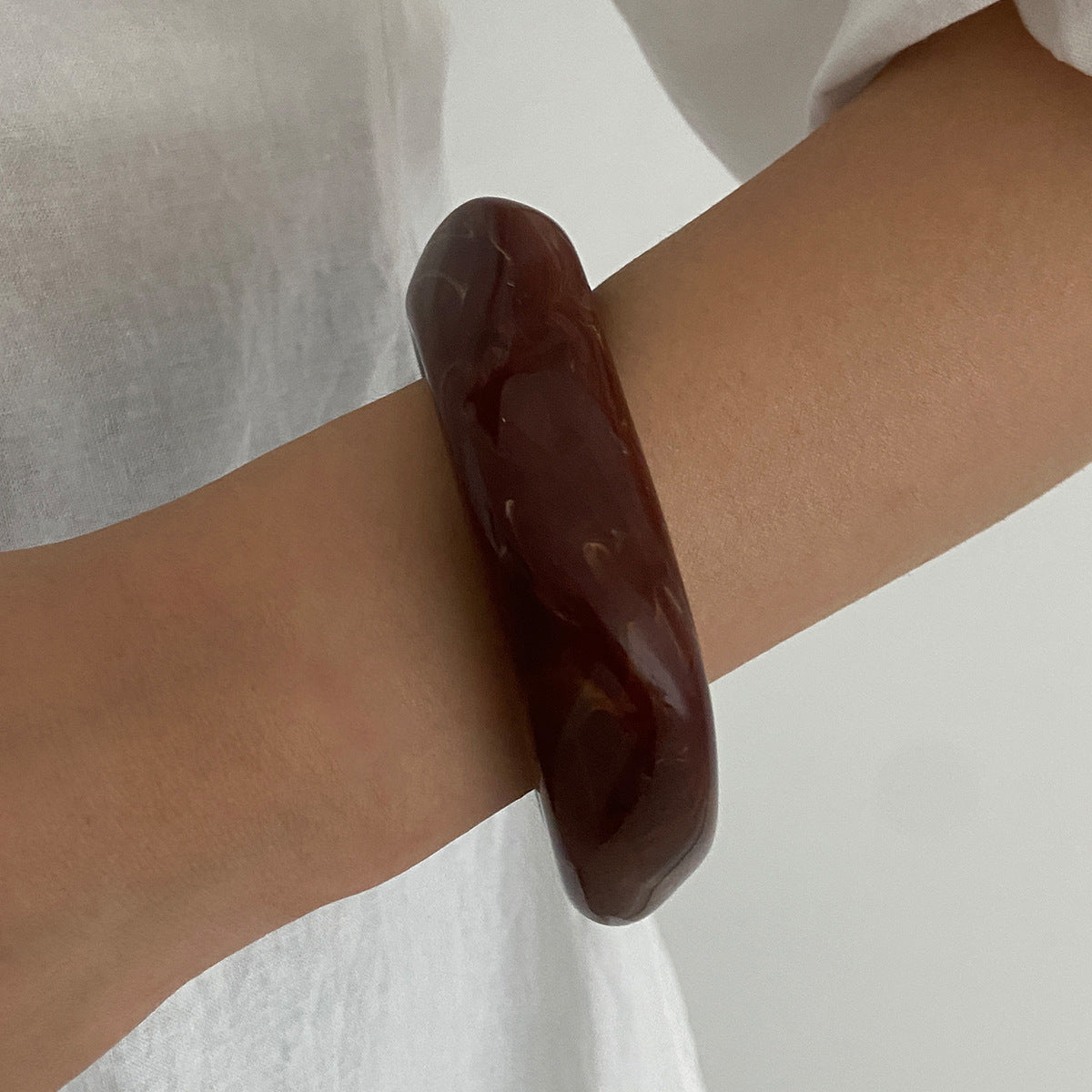 Bracelet For Women Planderful Vienna Verve Translucent Irregular Metal Statement With Spring Opening