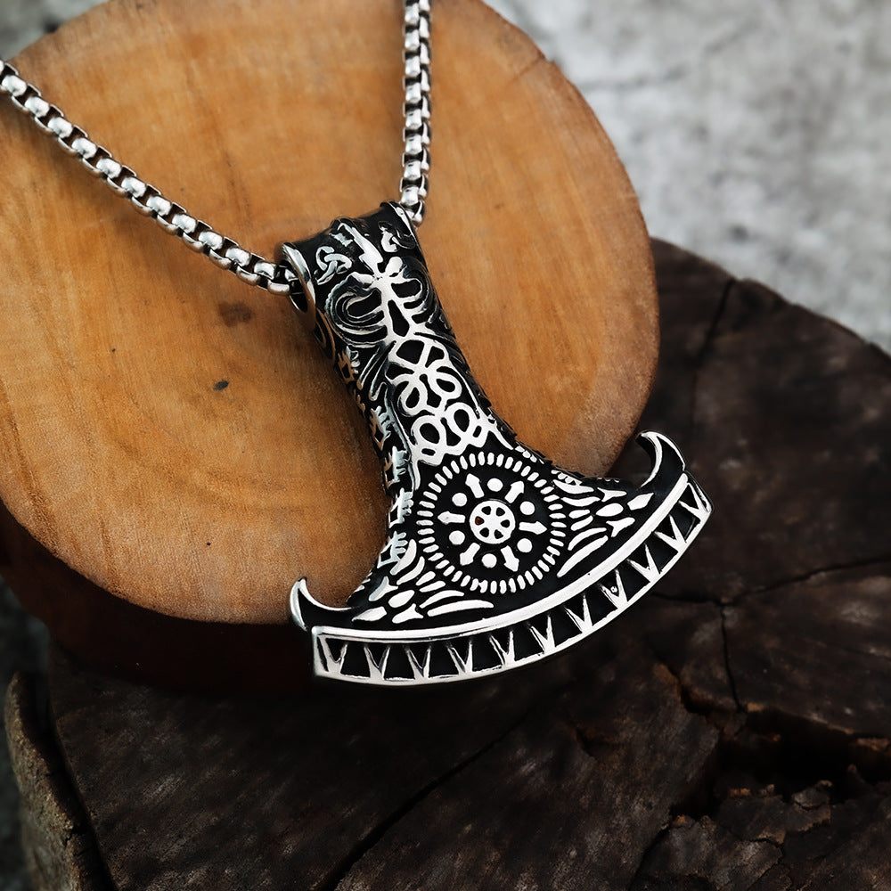 Cross-Border New Nordic Viking Pendant Tomahawk Necklace