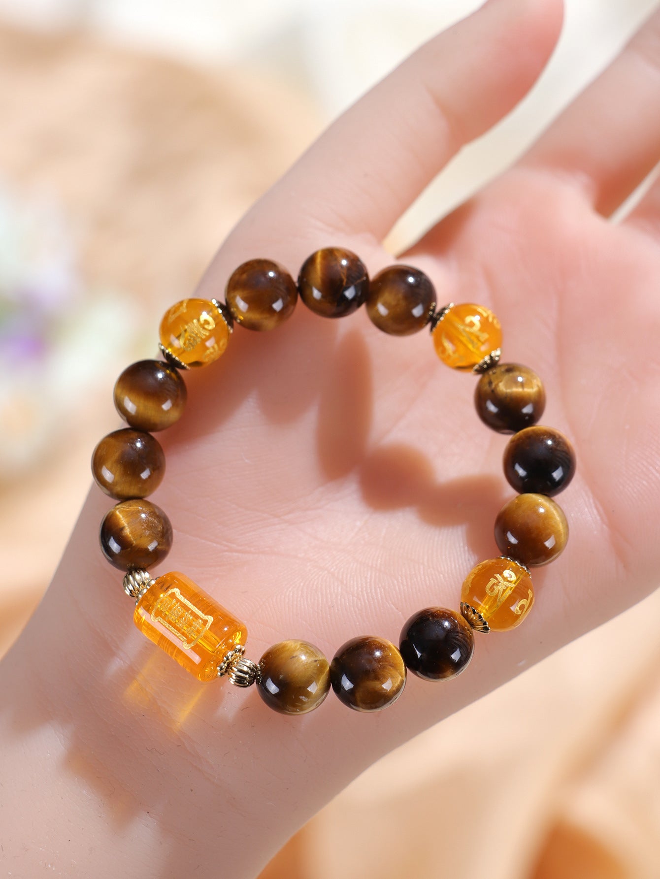 Planderful Fortune's Favor Bracelet – Premium Tiger's Eye and Citrine Design