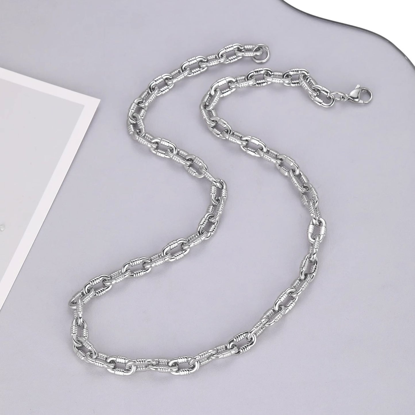 Planderful Jewelry Steel Hip Hop Retro Necklace For Men And Women Unisex Streetwear Jewelry