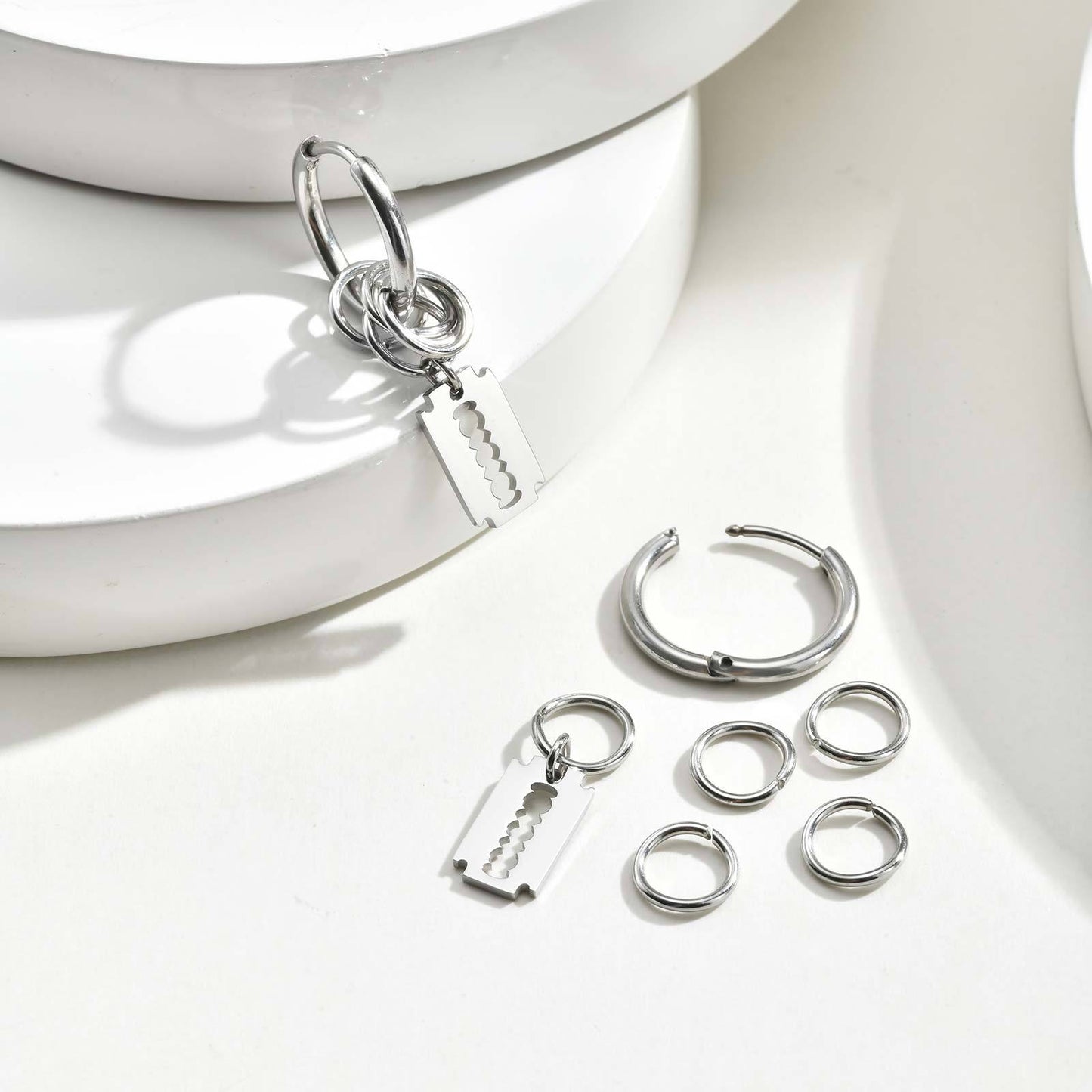 Planderful Stainless Steel Mens Earrings Personalized