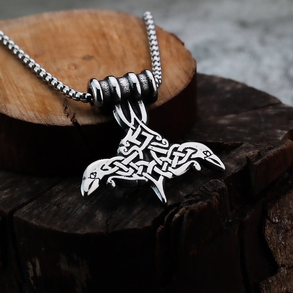 Cross-Border New Nordic Viking Raven Pendant Jewelry for Men