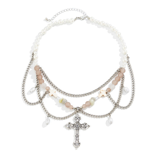 Dopamine Necklace with Butterfly Choker and Pearl Detail - Vienna Verve Collection, Alloy Material, Approx. TBA Gram Weight Each