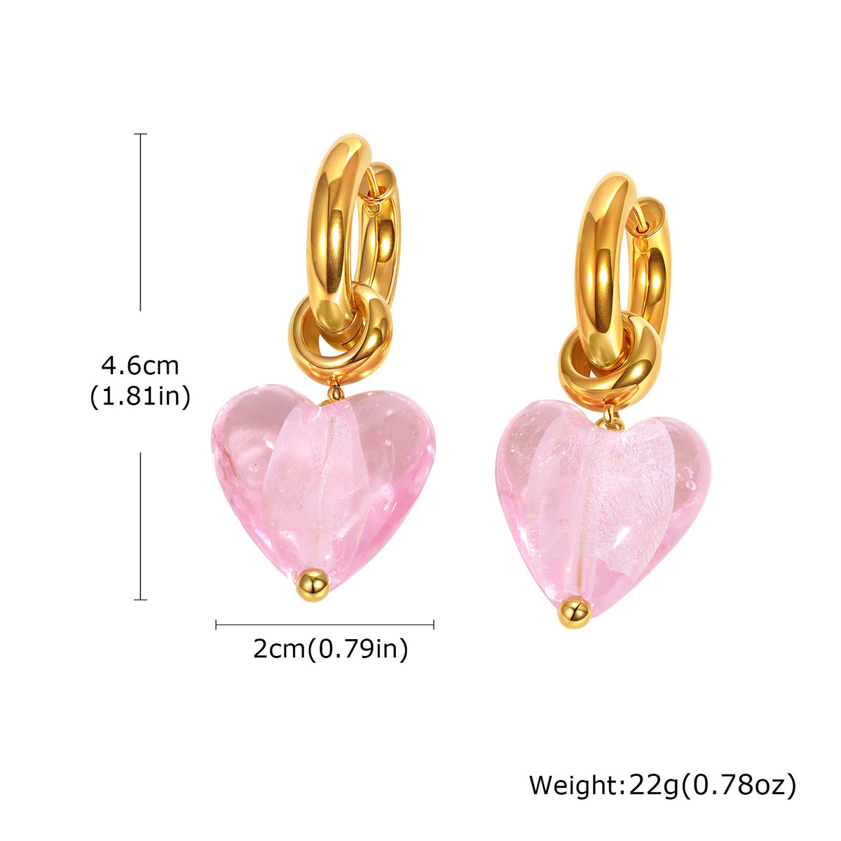 Stainless Steel Heart Earrings