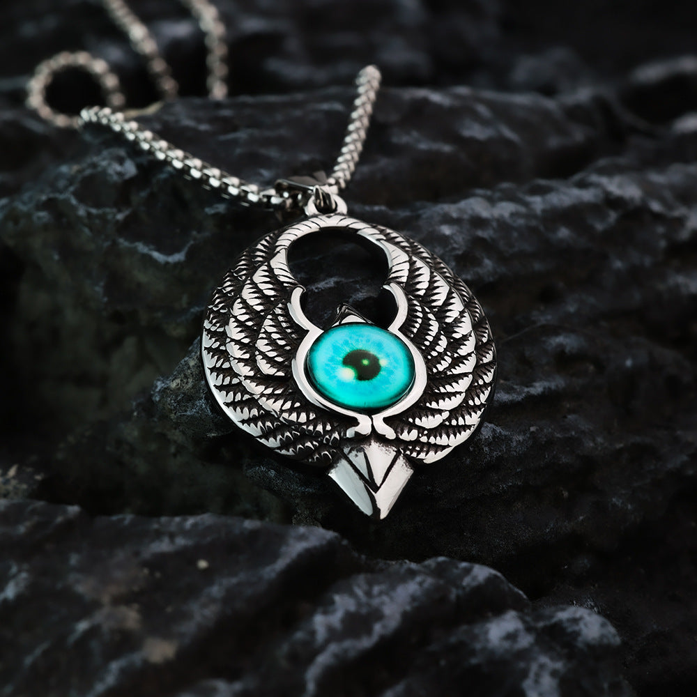 Vintage Stainless Steel Men's Pendant Personalized Eagle Necklace