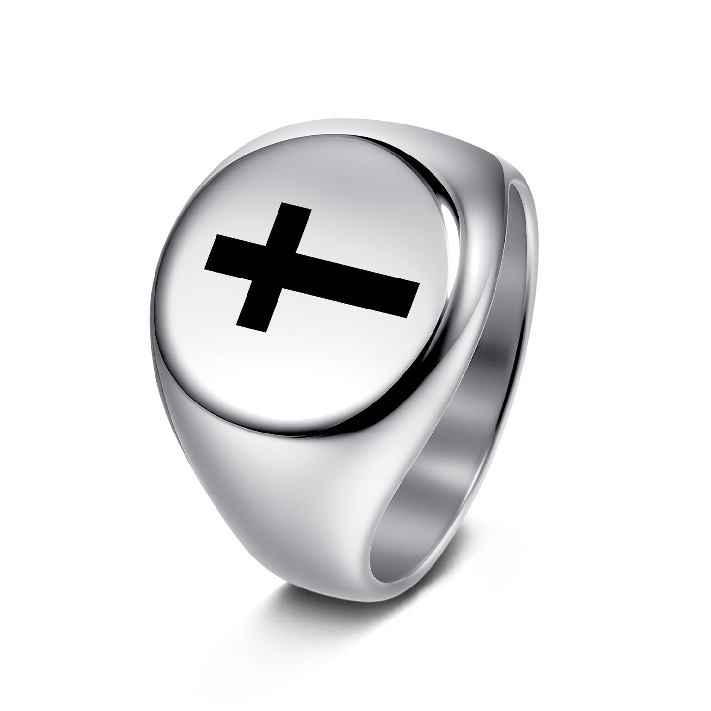 Stainless Steel Punk Stamp Ring By Planderful Everyday Genie For Unisex Hip Hop Style And Customizable Design
