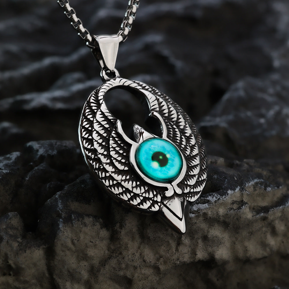 Vintage Stainless Steel Men's Pendant Personalized Eagle Necklace