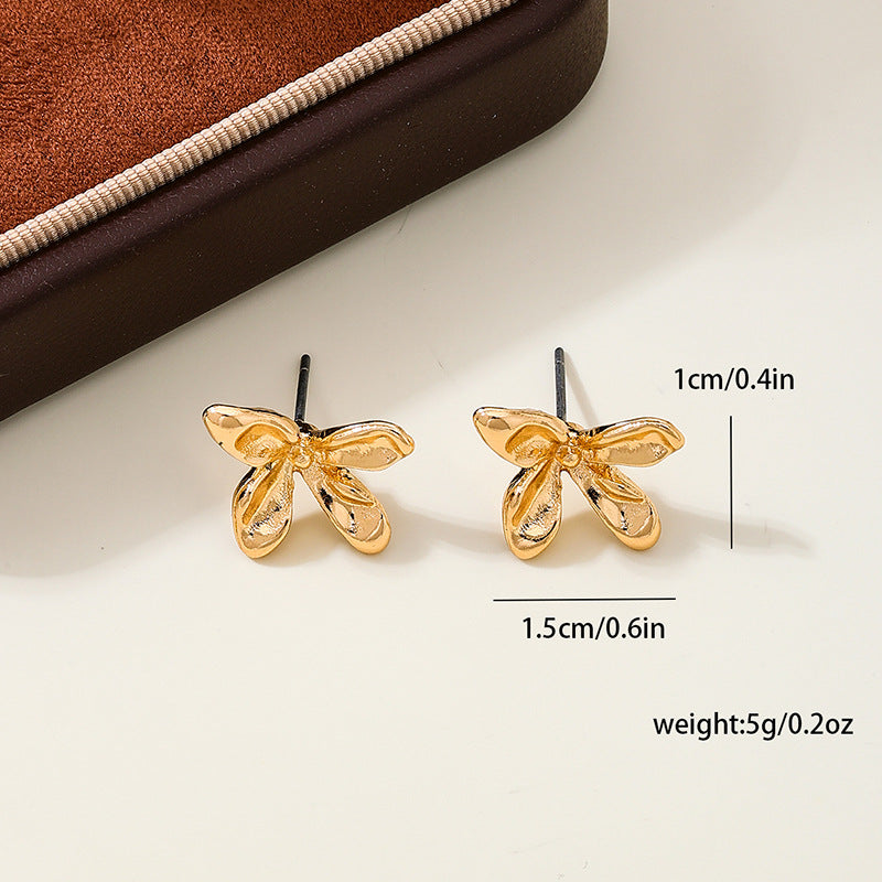 Planderful Vienna Verve Earrings – Exquisite Four-Petaled Flower Design