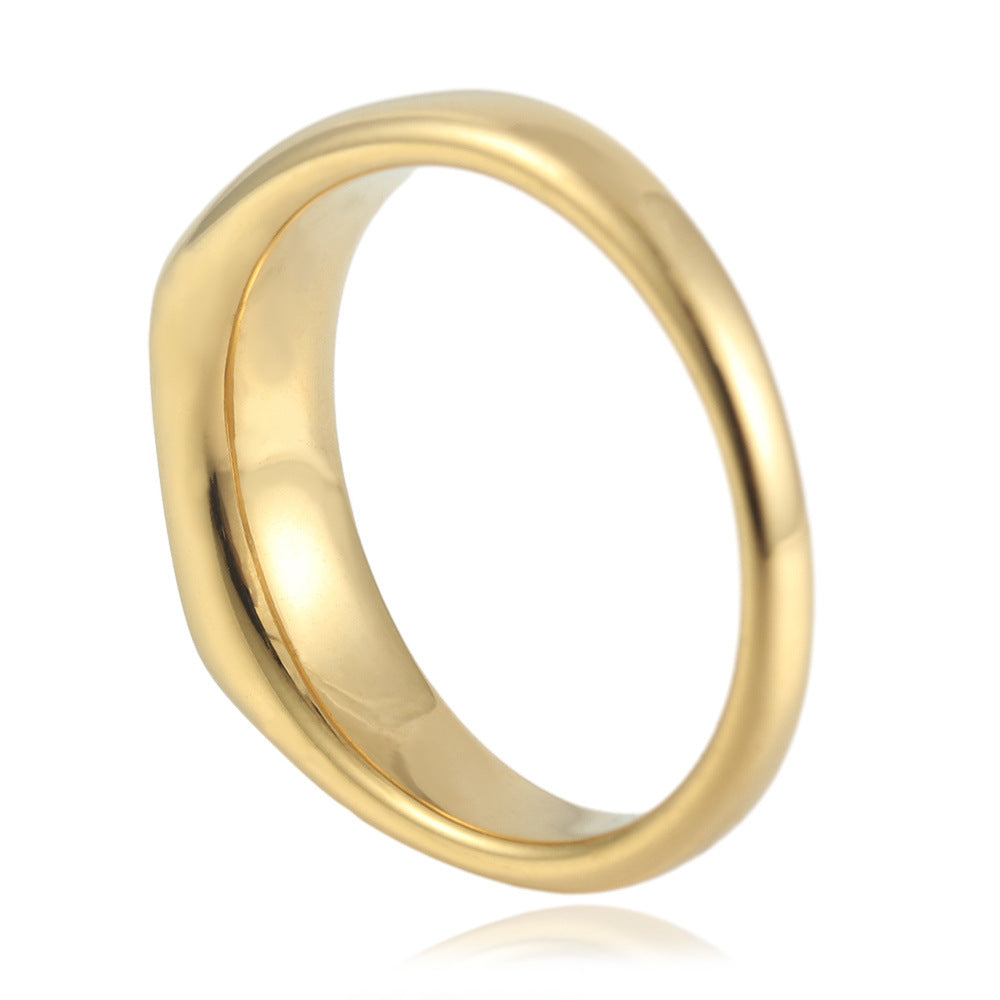 Men's Retro Multi-Color Stone Ring in Titanium Steel - European and American Style