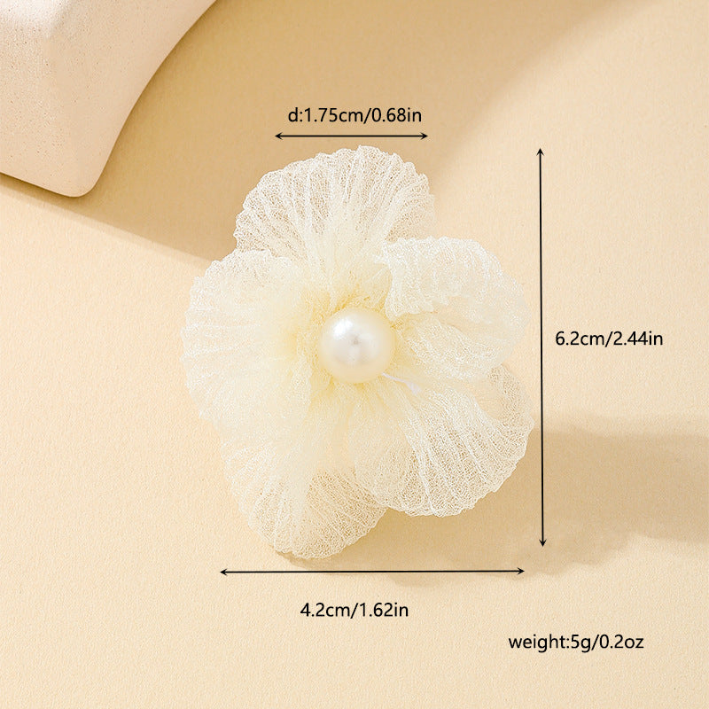 Charming Flower Gauze Lady Ring for Fashionable Women