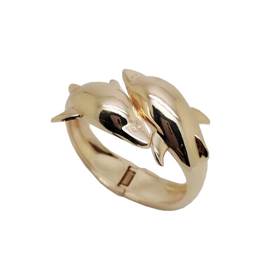 Golden Dolphin Charm Bracelet - Exquisite Animal Spring Fashion Jewelry