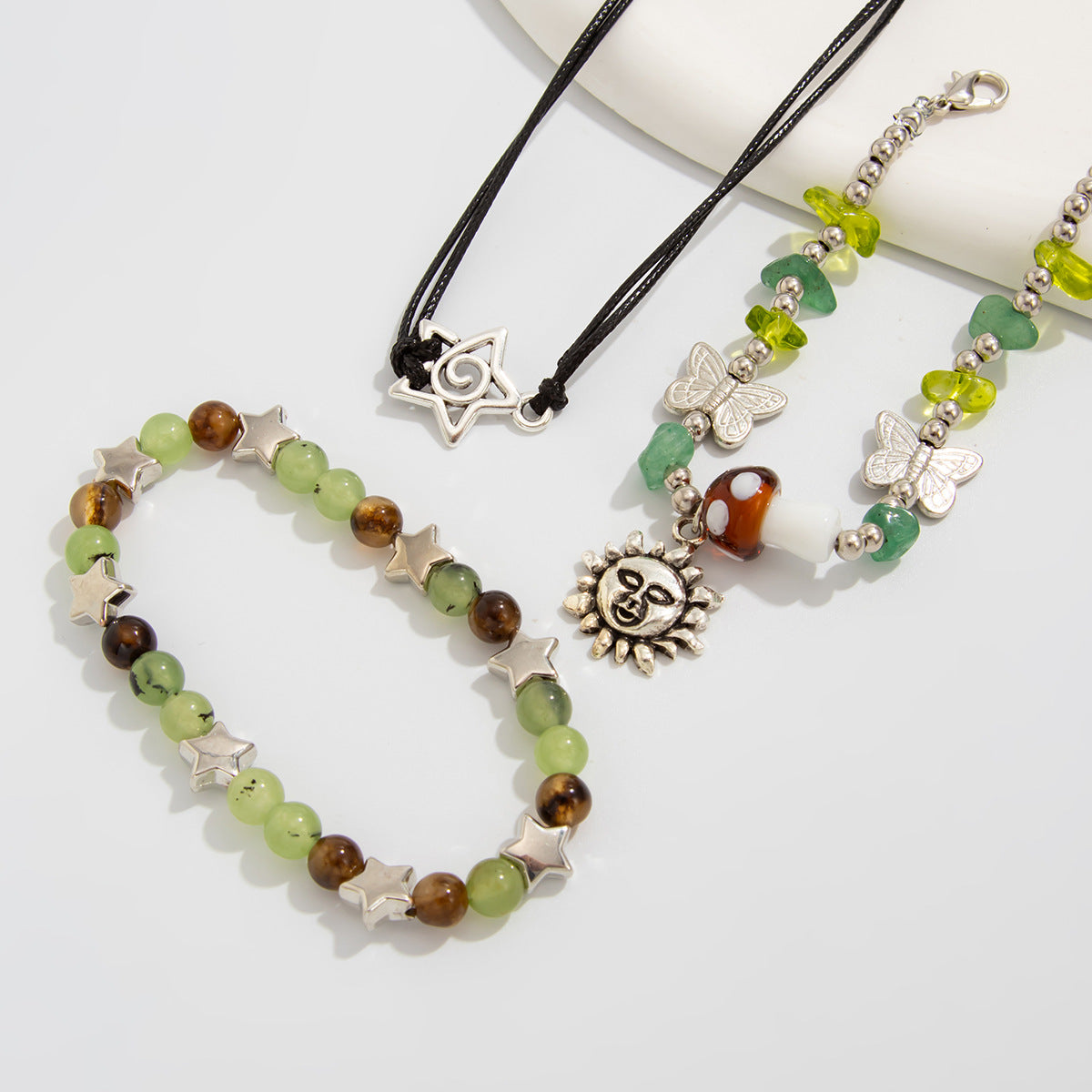 Planderful Vienna Verve Ethnic Wind Star Bracelet For Women Retro Gravel Statement Jewelry