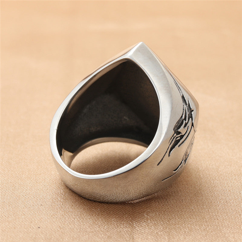 European And American Jewelry Titanium Steel Ring For Men